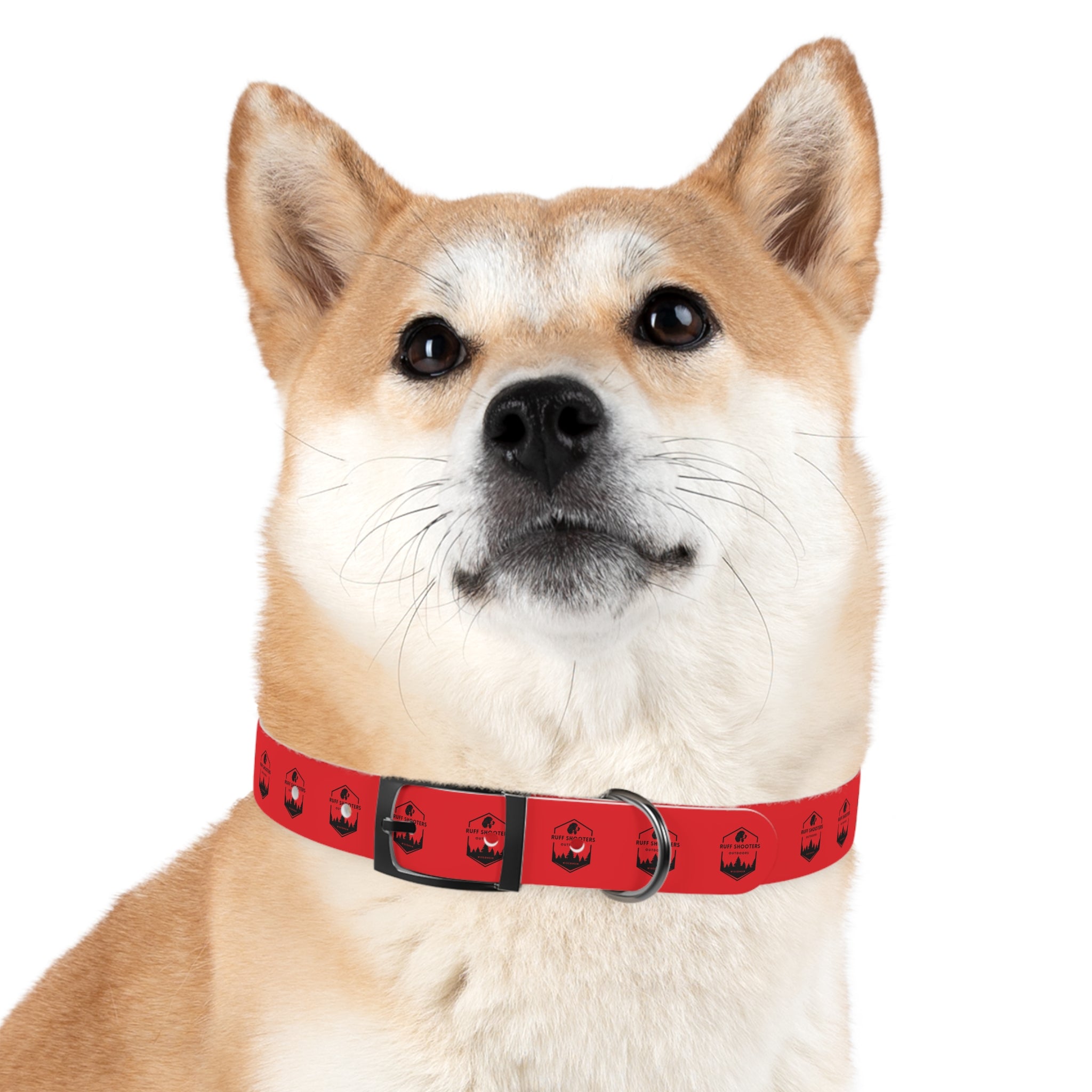 Ruff Shooters Logo Dog Collar — Red Outdoor Adventure Pet Collar