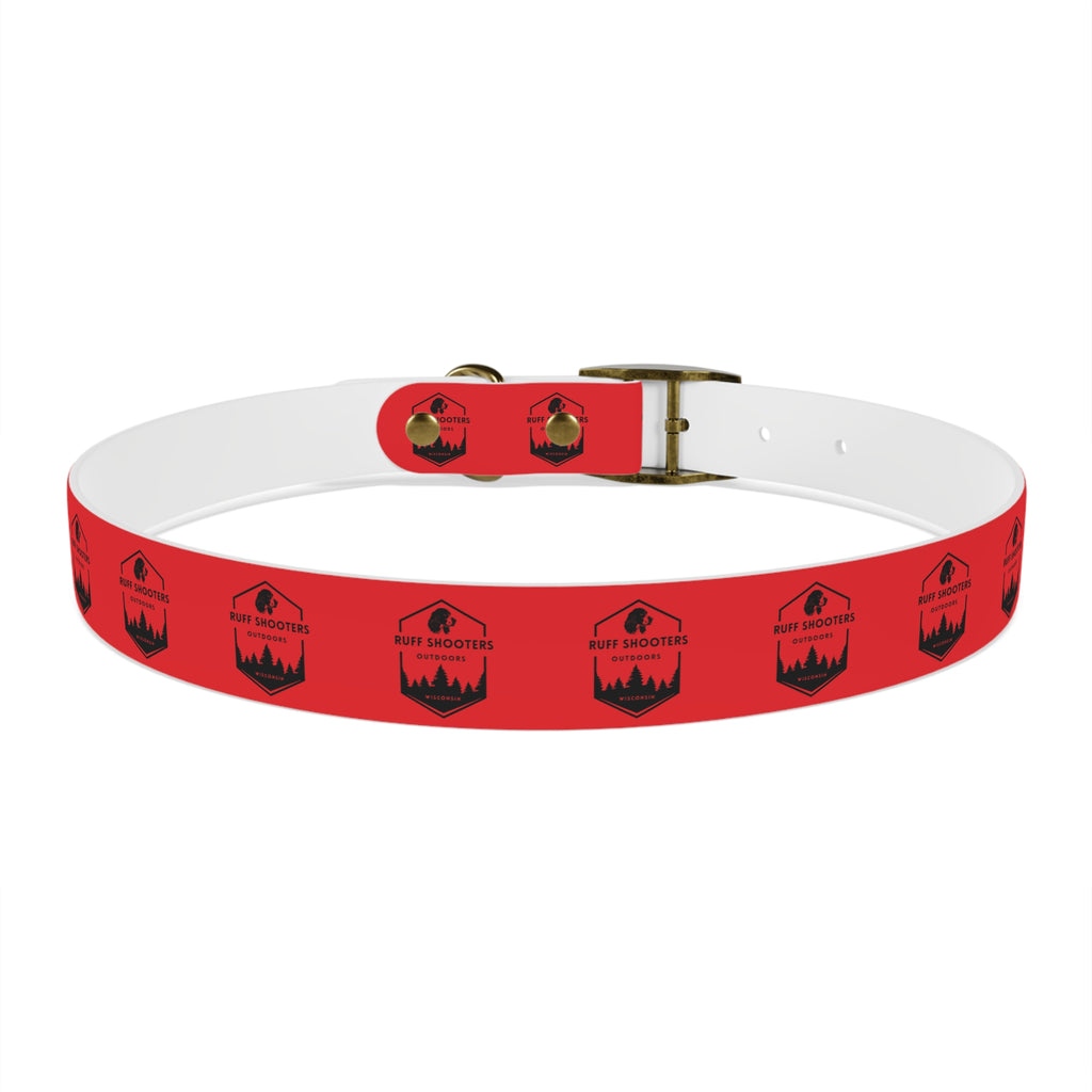 Ruff Shooters Logo Dog Collar — Red Outdoor Adventure Pet Collar