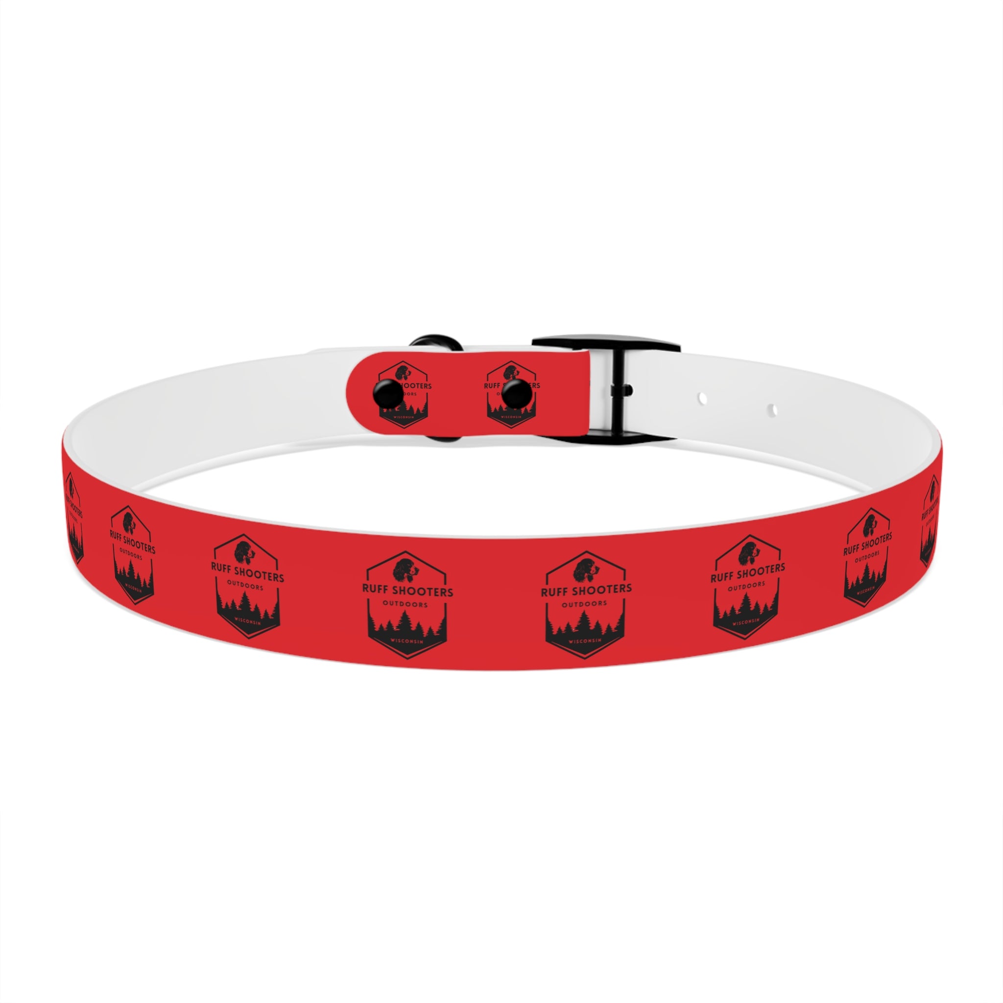 Ruff Shooters Logo Dog Collar — Red Outdoor Adventure Pet Collar