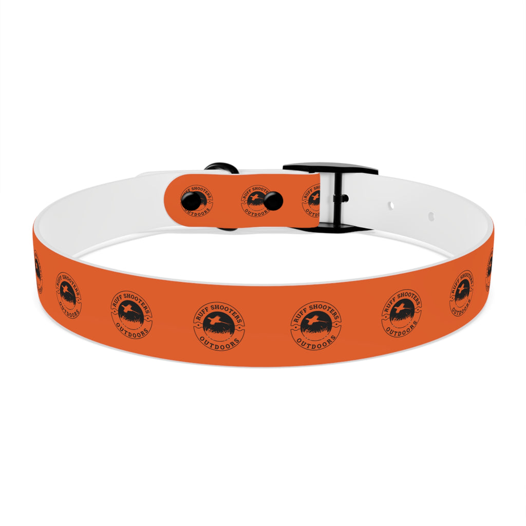 Ruff Shooters Pheasant Logo Dog Collar — Orange Outdoor Adventure Pet Collar