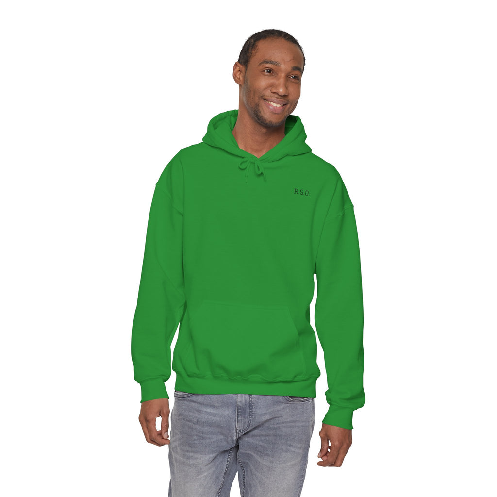 Ruff Shooters Tired Eyes Graphic Hooded Sweatshirt