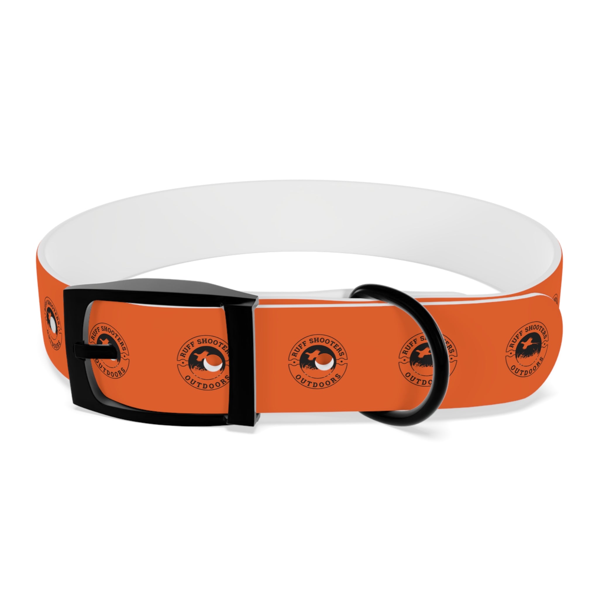 Ruff Shooters Pheasant Logo Dog Collar — Orange Outdoor Adventure Pet Collar