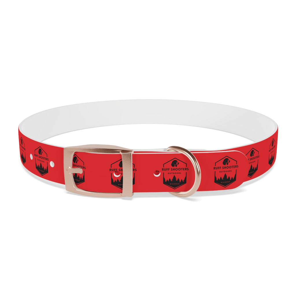 Ruff Shooters Logo Dog Collar — Red Outdoor Adventure Pet Collar