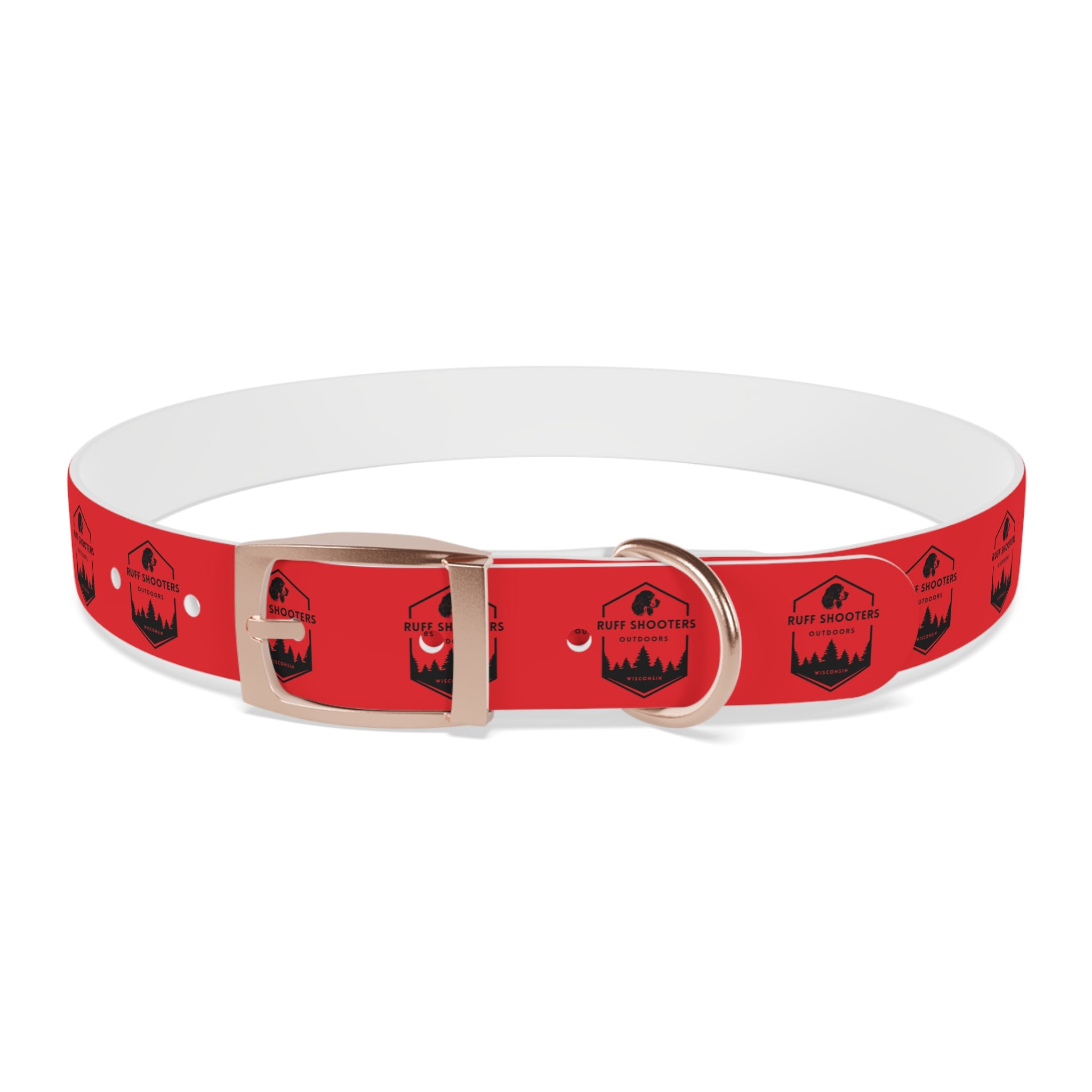 Ruff Shooters Logo Dog Collar — Red Outdoor Adventure Pet Collar