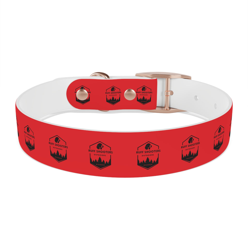 Ruff Shooters Logo Dog Collar — Red Outdoor Adventure Pet Collar