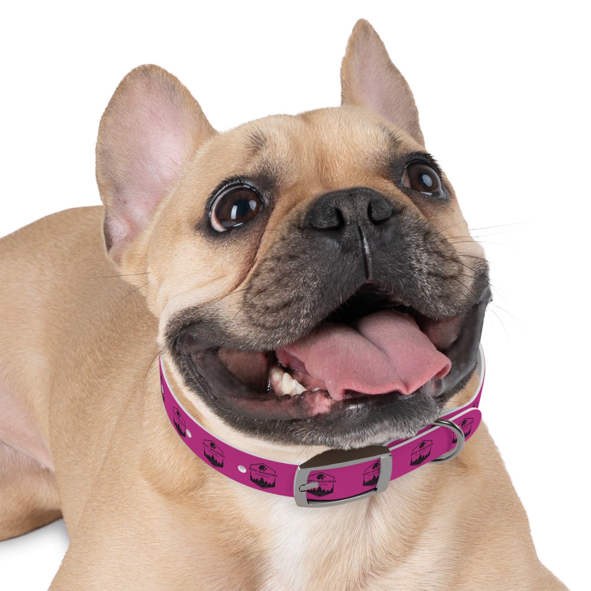 Ruff Shooters Logo Dog Collar — Pink Outdoor Adventure Pet Collar