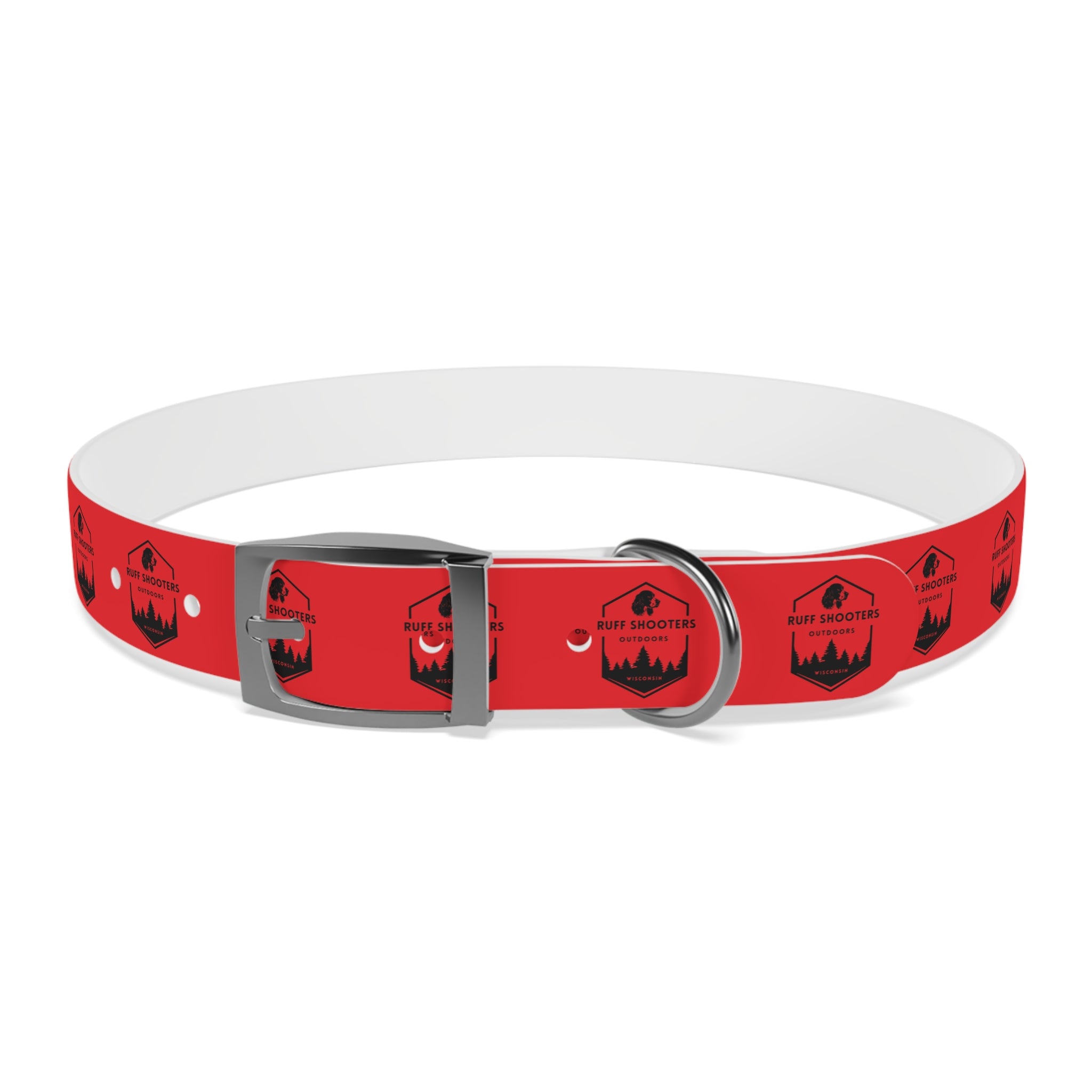 Ruff Shooters Logo Dog Collar — Red Outdoor Adventure Pet Collar