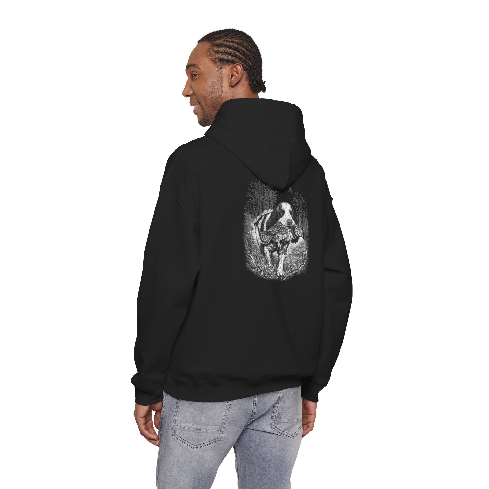 Ruff Shooters Tired Eyes Graphic Hooded Sweatshirt