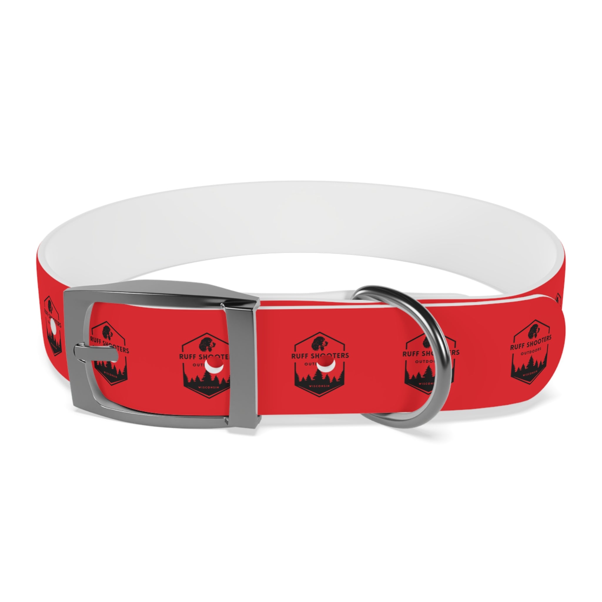 Ruff Shooters Logo Dog Collar — Red Outdoor Adventure Pet Collar