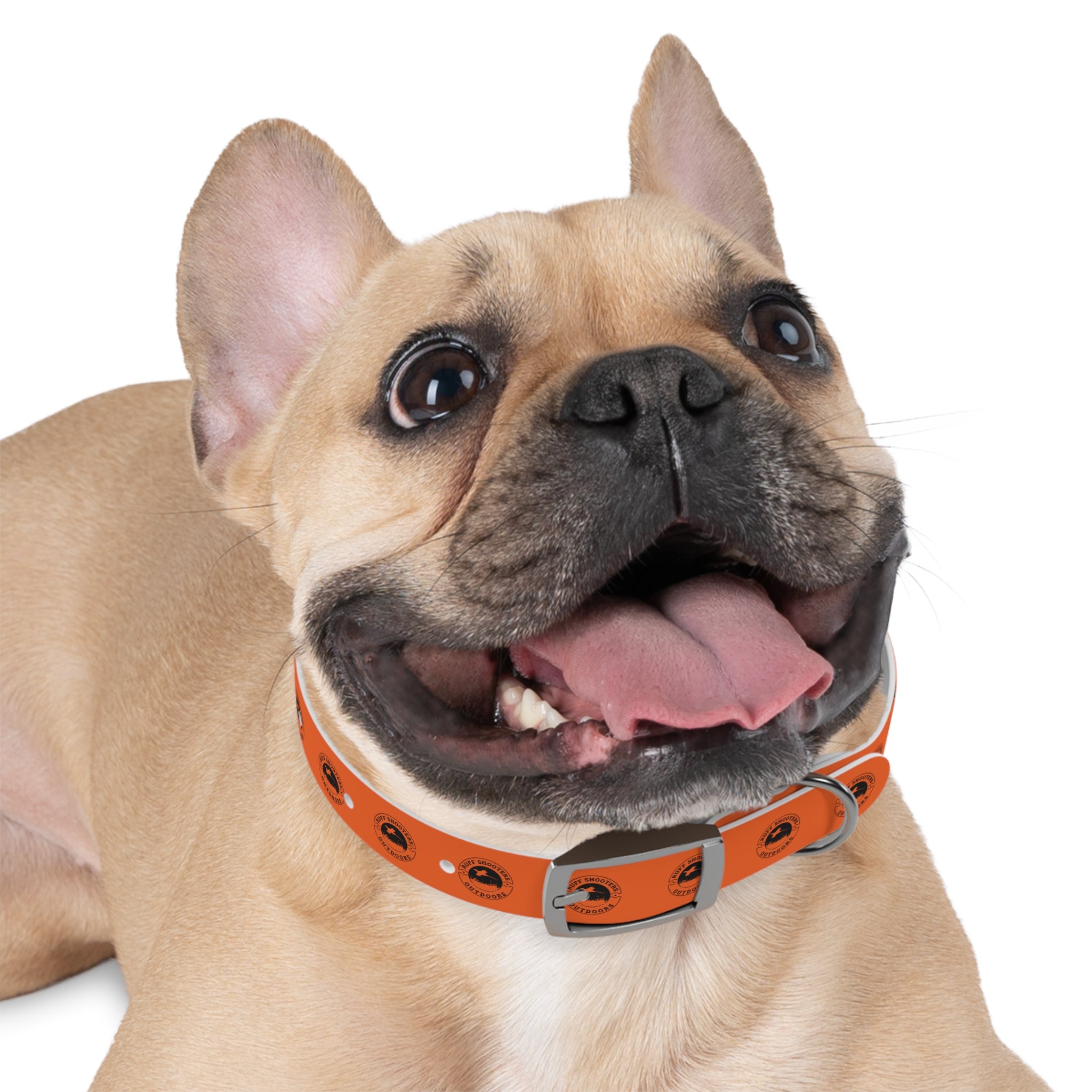 Ruff Shooters Pheasant Logo Dog Collar — Orange Outdoor Adventure Pet Collar