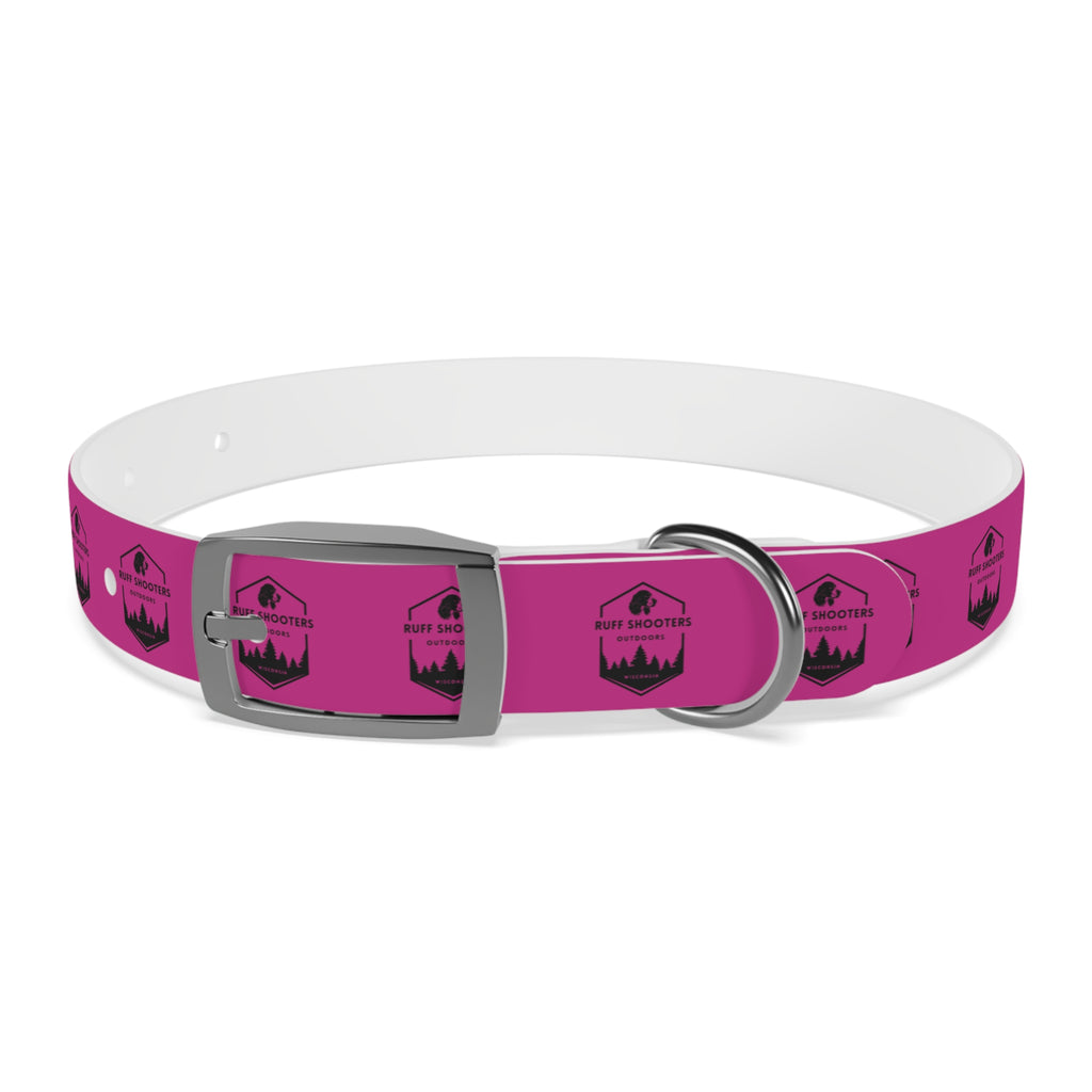 Ruff Shooters Logo Dog Collar — Pink Outdoor Adventure Pet Collar