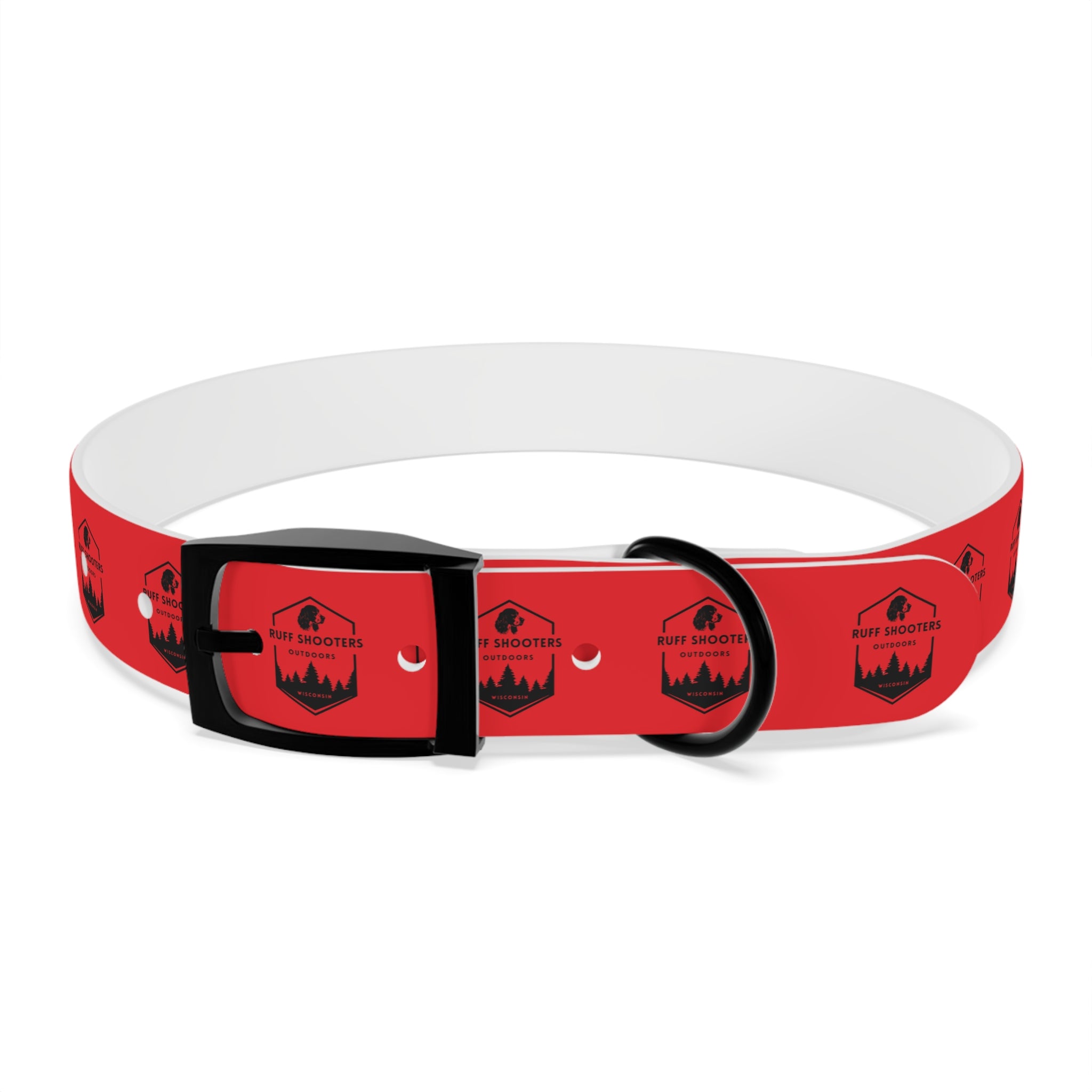 Ruff Shooters Logo Dog Collar — Red Outdoor Adventure Pet Collar