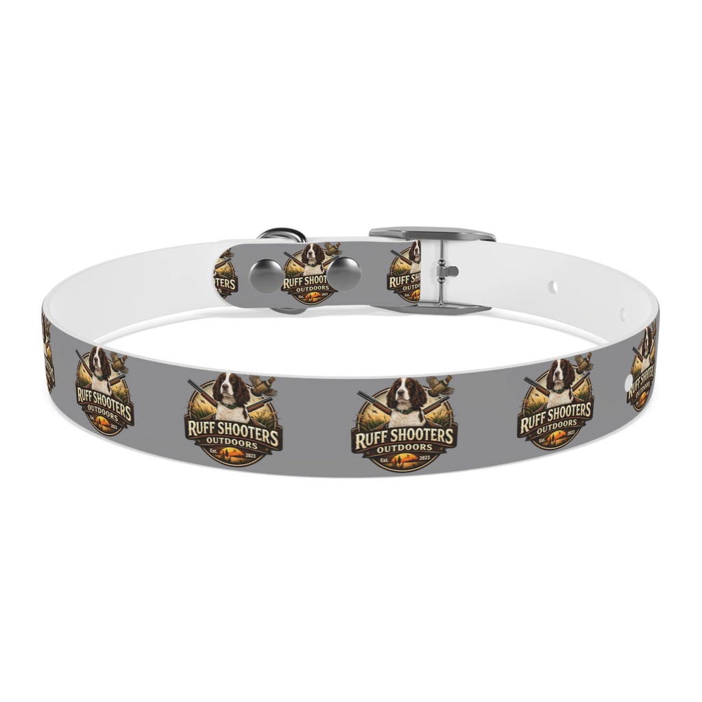 Ruff Shooters Grouse Logo Dog Collar —Grey Outdoor Adventure Pet Collar
