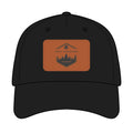 Mid Profile Baseball Cap with Leather Patch (Rectangle)