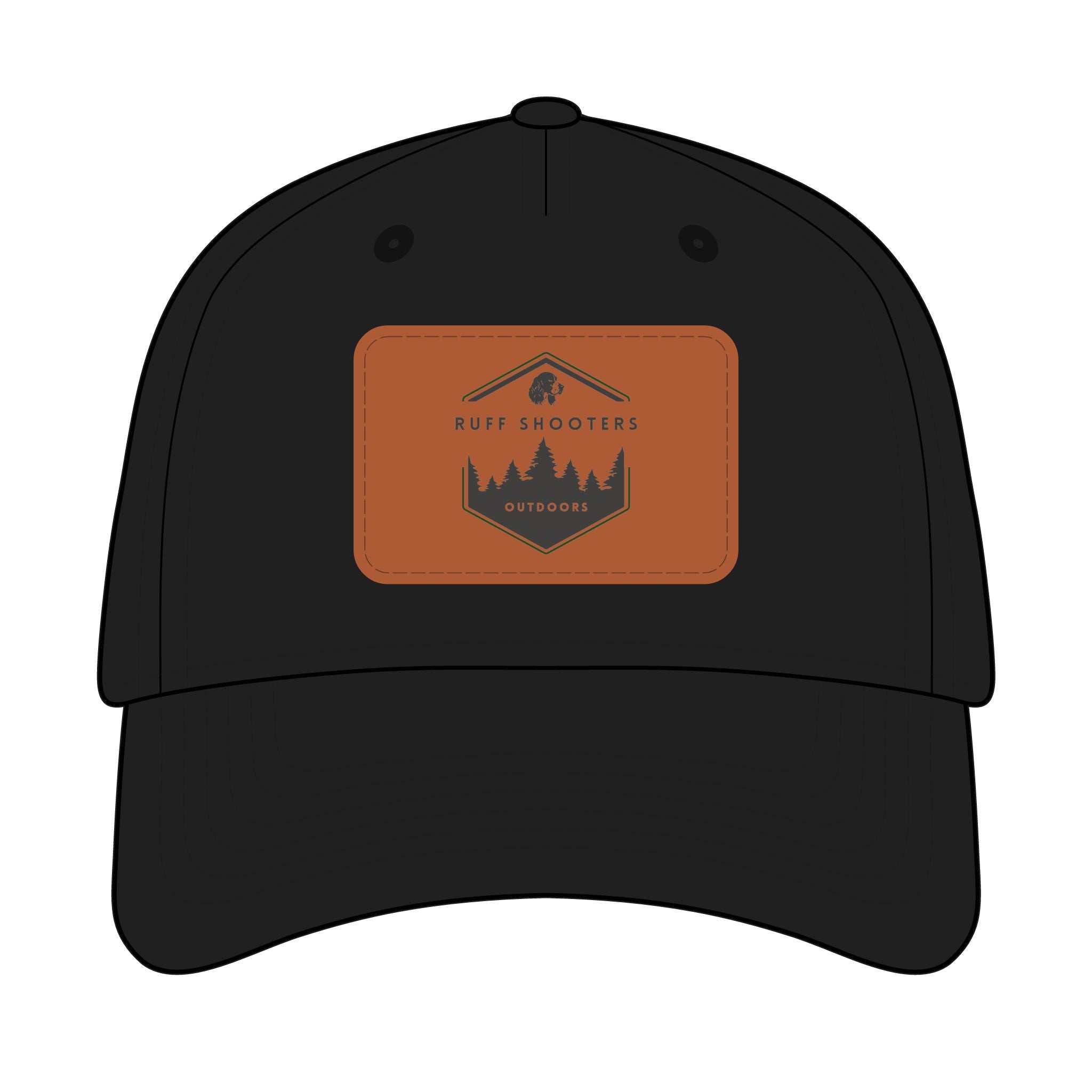 Mid Profile Baseball Cap with Leather Patch (Rectangle)