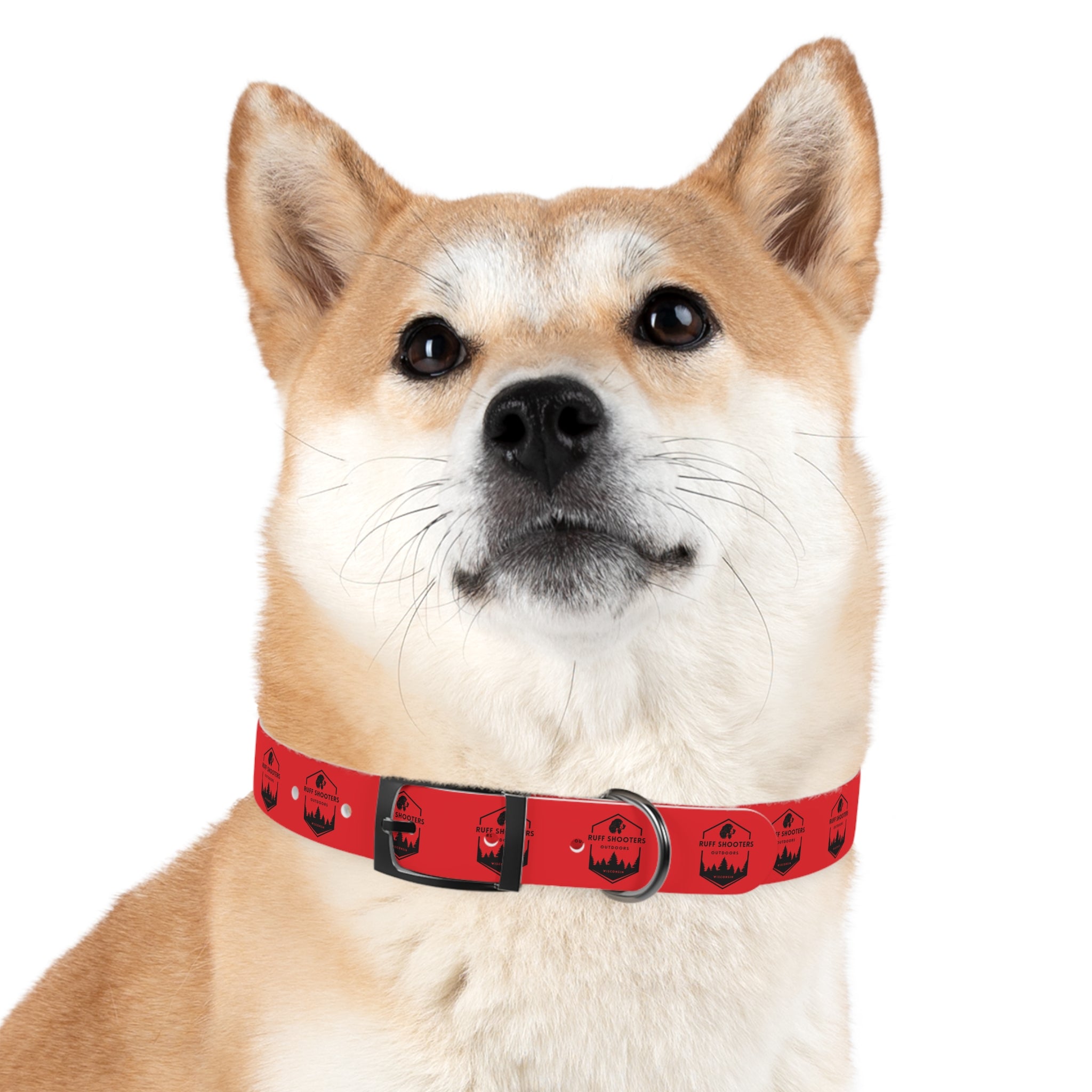 Ruff Shooters Logo Dog Collar — Red Outdoor Adventure Pet Collar
