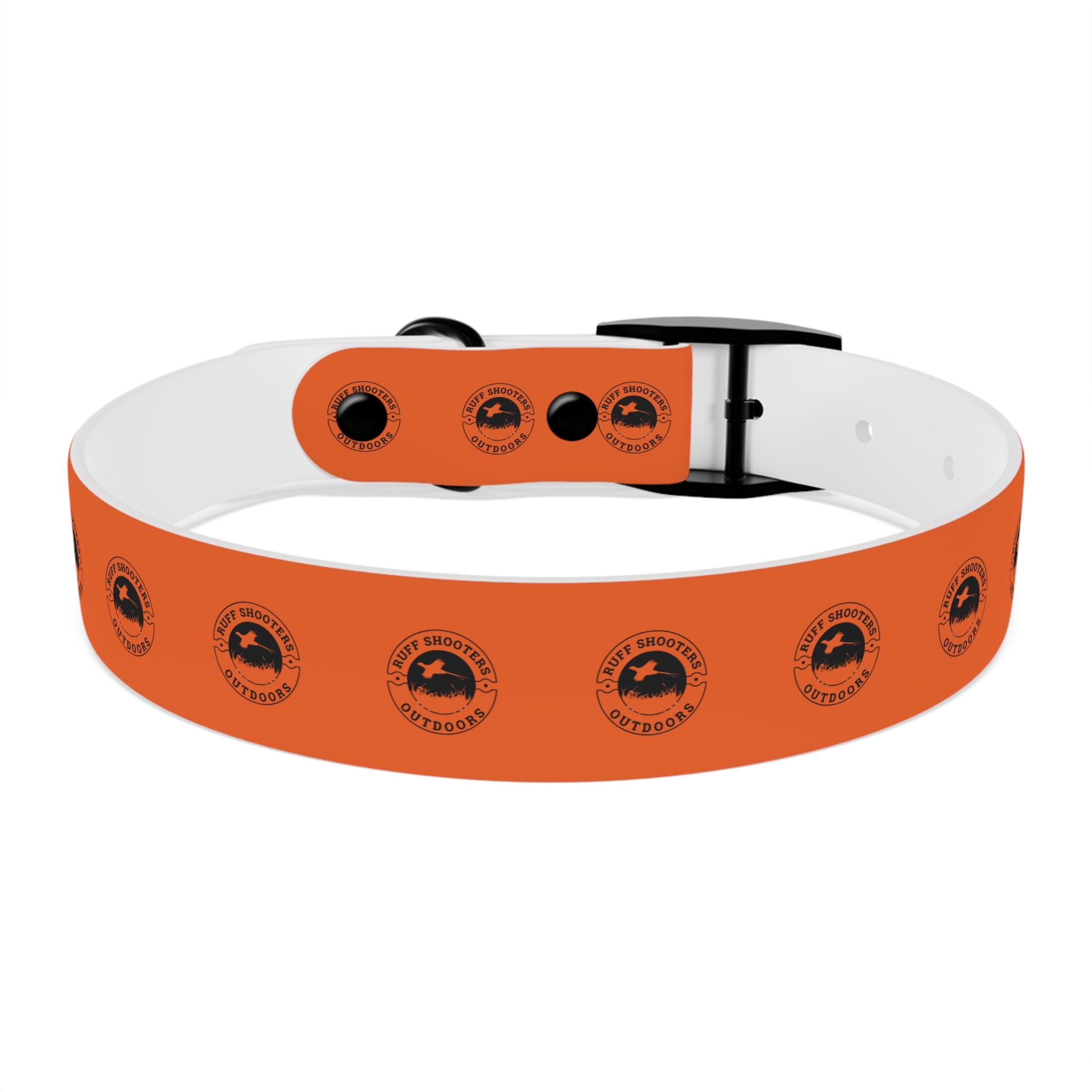 Ruff Shooters Pheasant Logo Dog Collar — Orange Outdoor Adventure Pet Collar