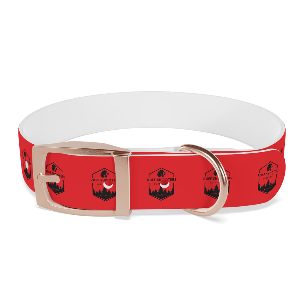 Ruff Shooters Logo Dog Collar — Red Outdoor Adventure Pet Collar