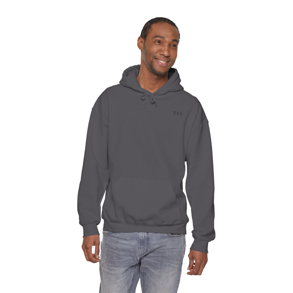 Ruff Shooters Tired Eyes Graphic Hooded Sweatshirt