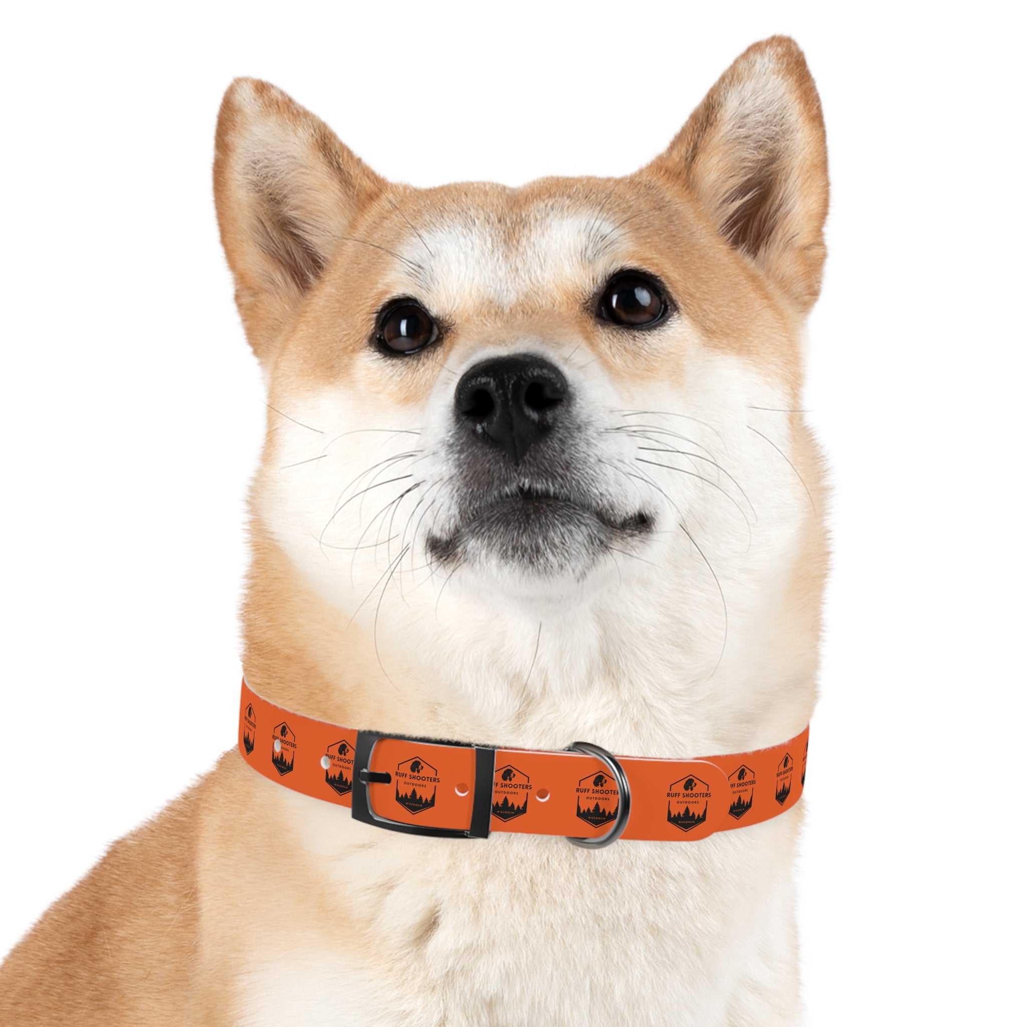 Ruff Shooters Logo Dog Collar — Orange Outdoor Adventure Pet Collar