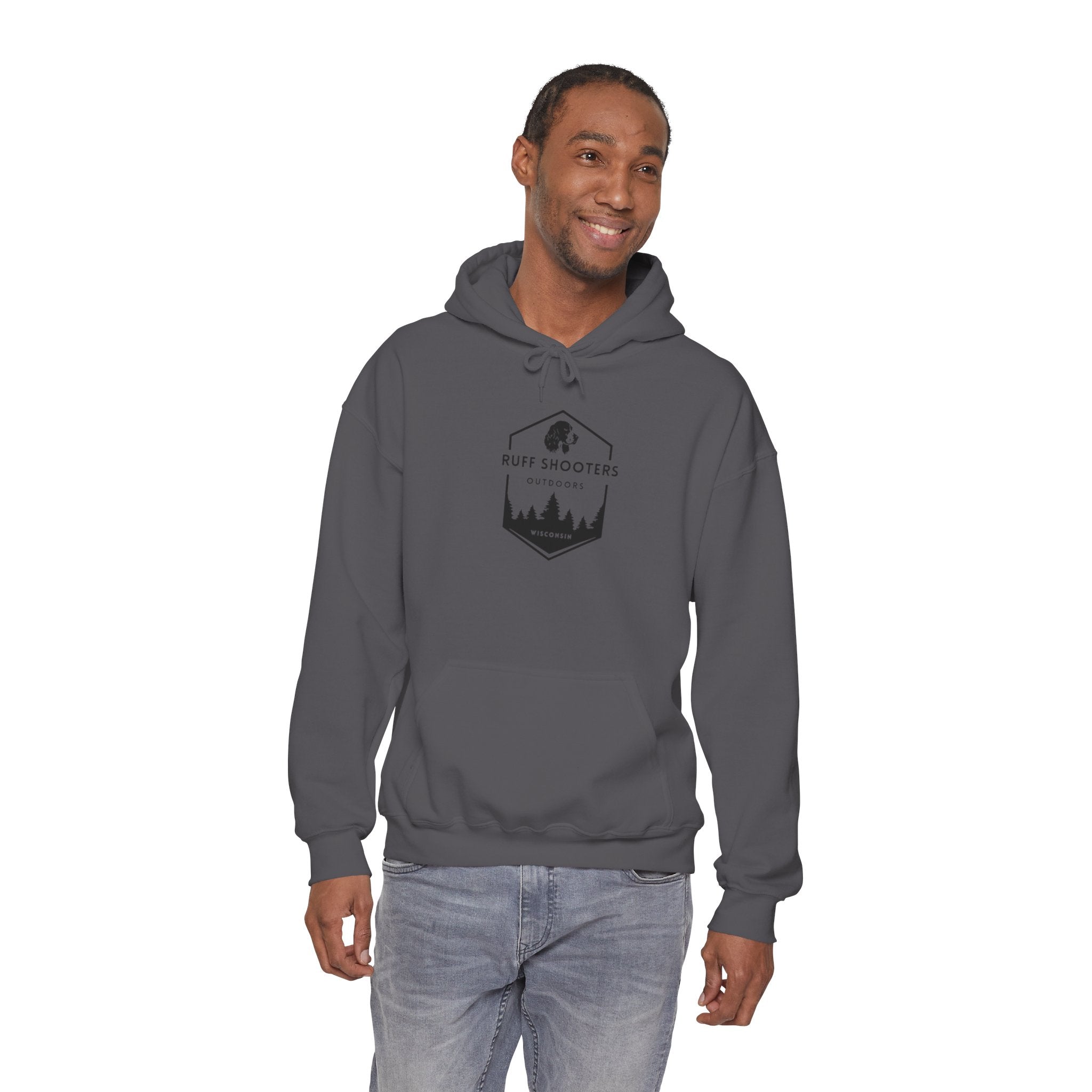 Ruff Shooters Tired Eyes Graphic Hooded Sweatshirt
