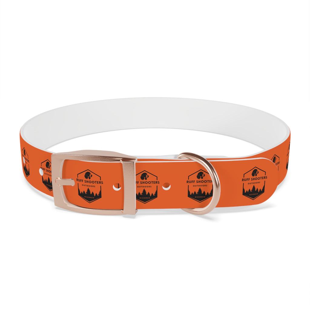 Ruff Shooters Logo Dog Collar — Orange Outdoor Adventure Pet Collar