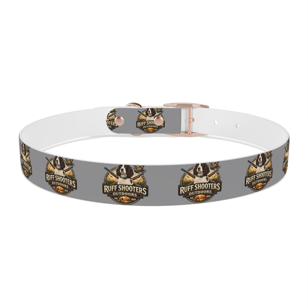 Ruff Shooters Grouse Logo Dog Collar —Grey Outdoor Adventure Pet Collar