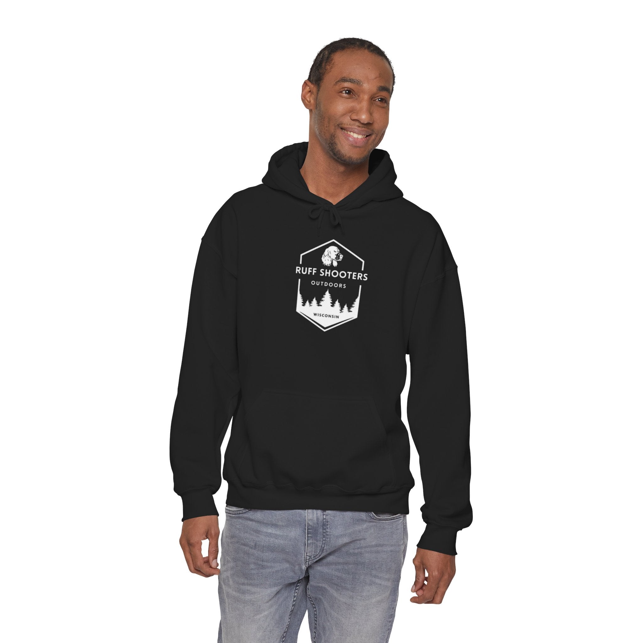 Ruff Shooters Tired Eyes Graphic Hooded Sweatshirt