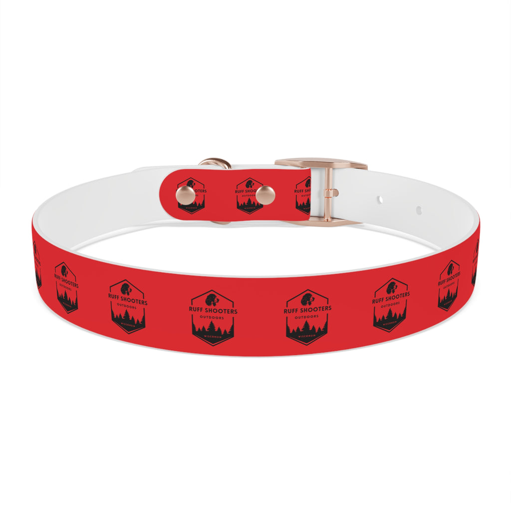 Ruff Shooters Logo Dog Collar — Red Outdoor Adventure Pet Collar