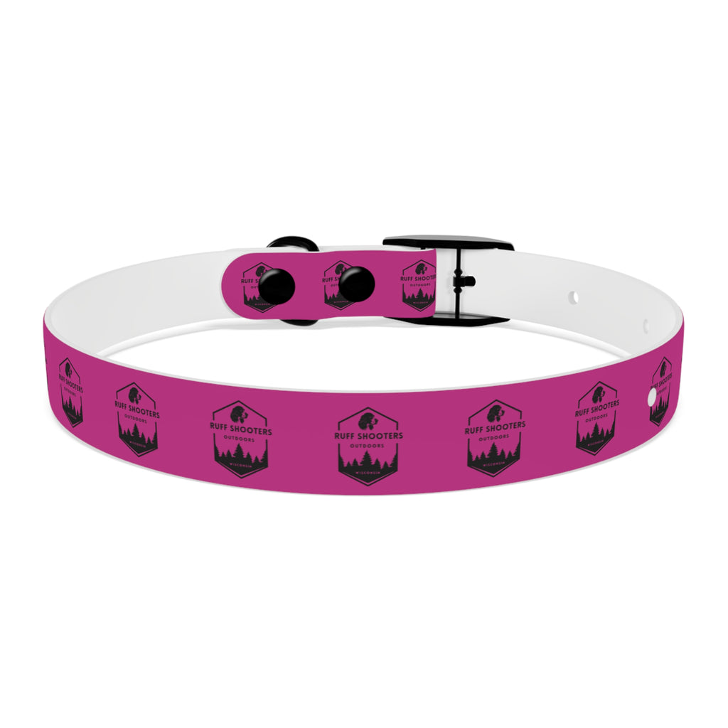 Ruff Shooters Logo Dog Collar — Pink Outdoor Adventure Pet Collar