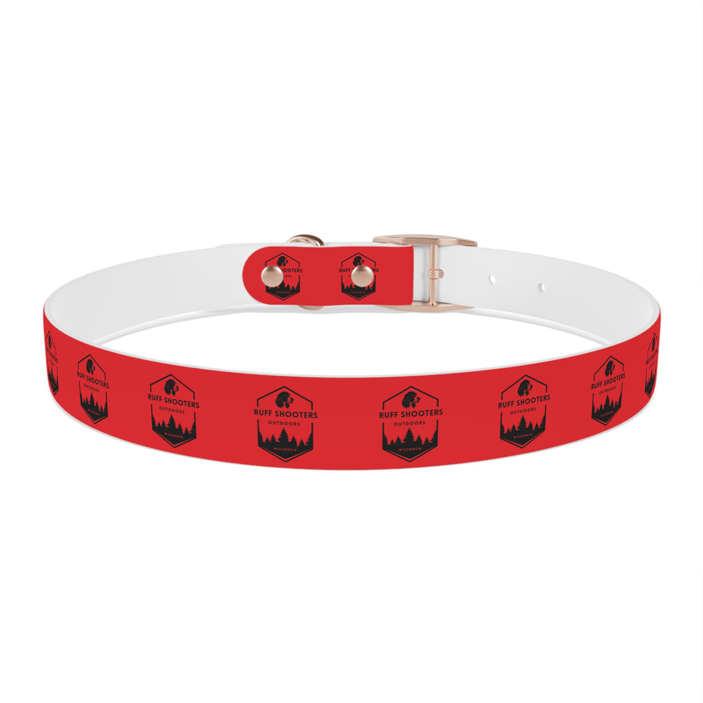Ruff Shooters Logo Dog Collar — Red Outdoor Adventure Pet Collar