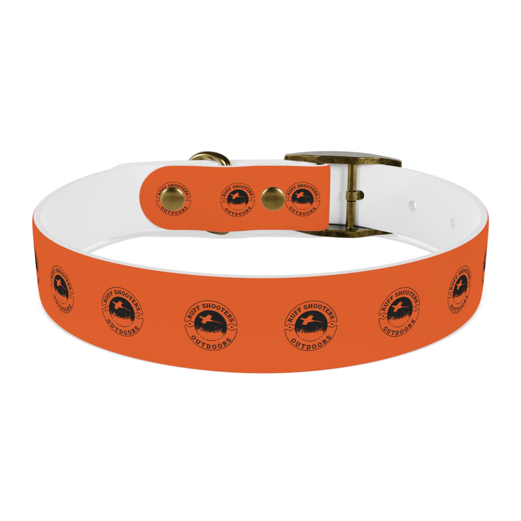 Ruff Shooters Pheasant Logo Dog Collar — Orange Outdoor Adventure Pet Collar
