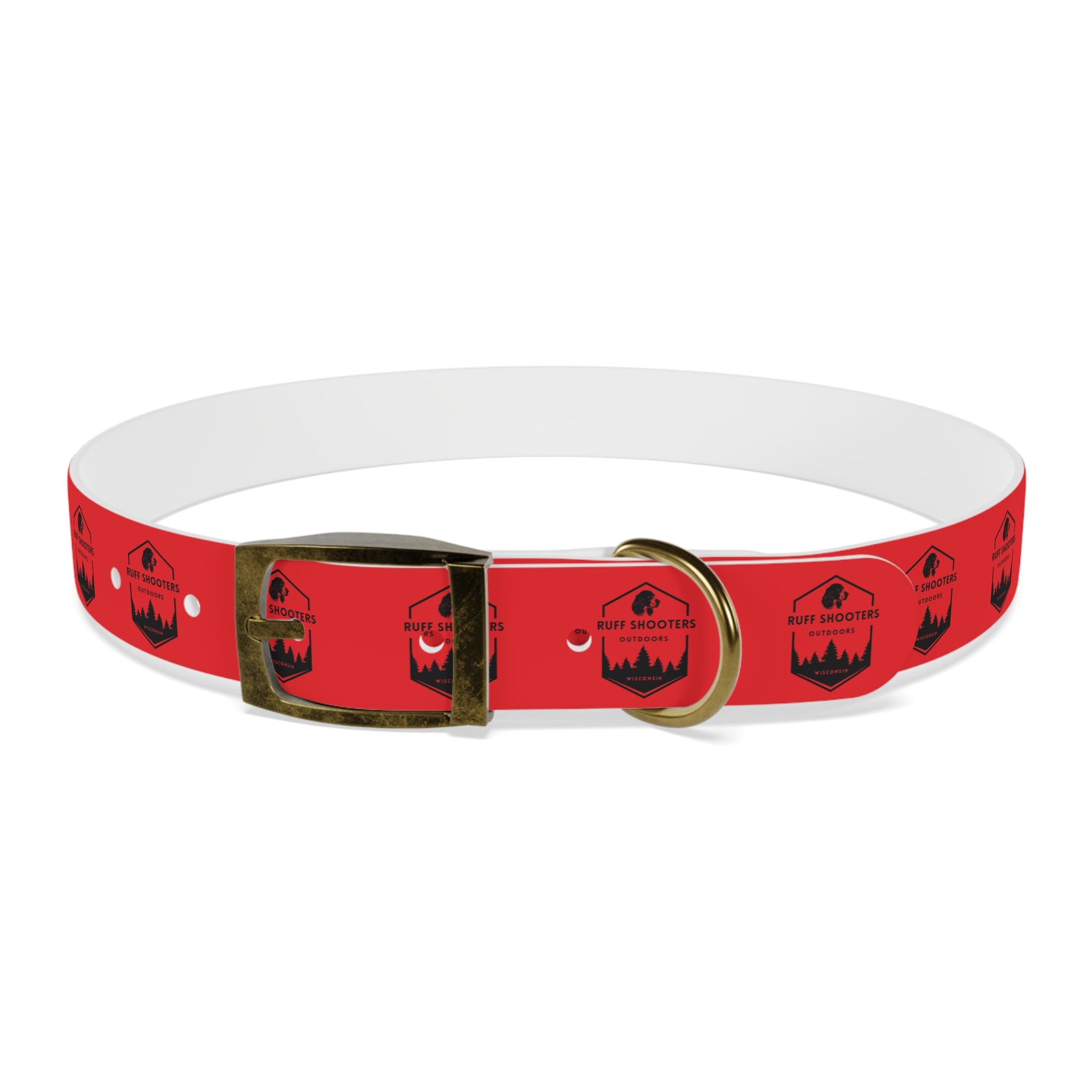 Ruff Shooters Logo Dog Collar — Red Outdoor Adventure Pet Collar