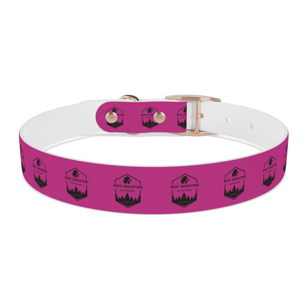 Ruff Shooters Logo Dog Collar — Pink Outdoor Adventure Pet Collar