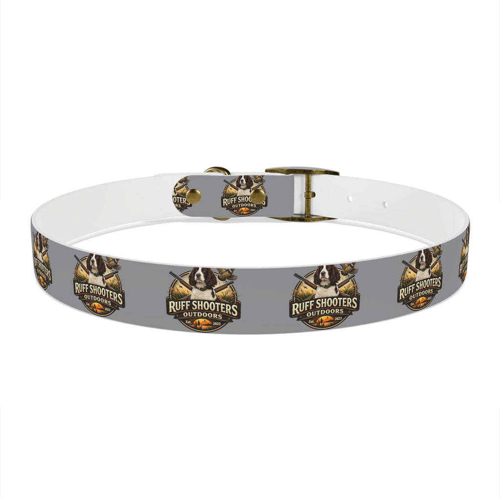 Ruff Shooters Grouse Logo Dog Collar —Grey Outdoor Adventure Pet Collar