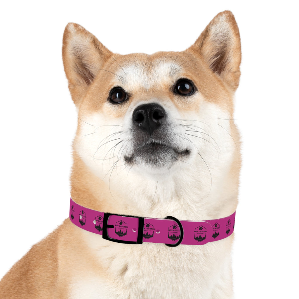 Ruff Shooters Logo Dog Collar — Pink Outdoor Adventure Pet Collar