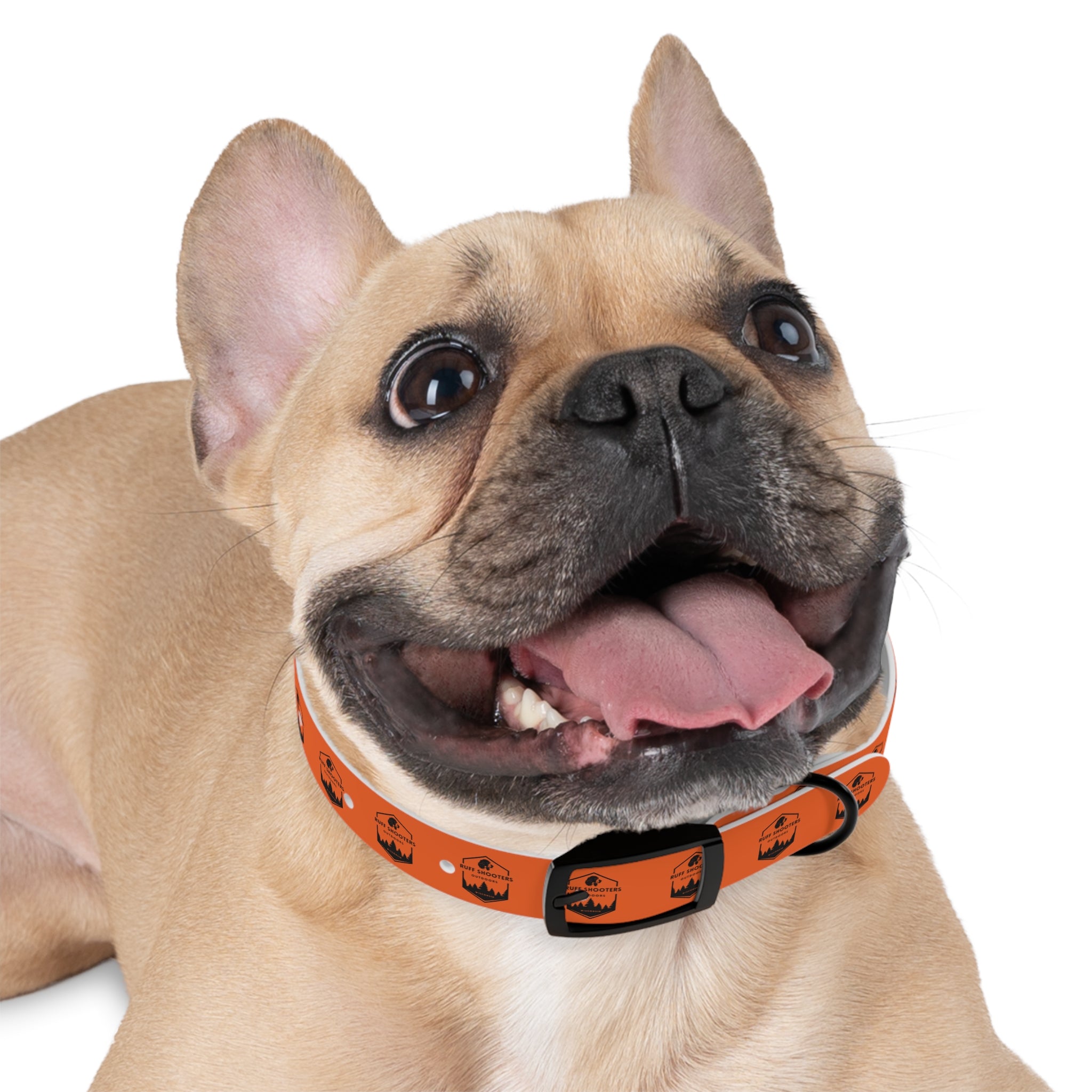 Ruff Shooters Logo Dog Collar — Orange Outdoor Adventure Pet Collar