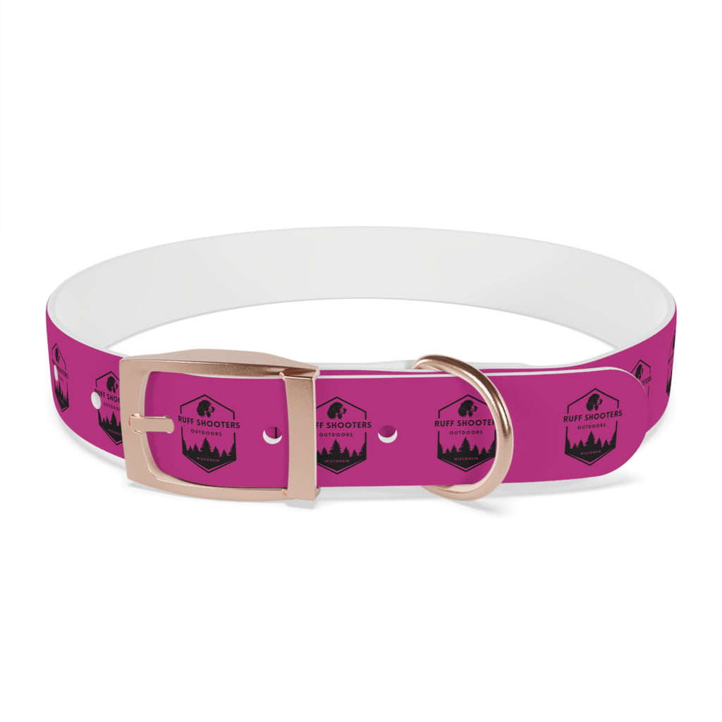 Ruff Shooters Logo Dog Collar — Pink Outdoor Adventure Pet Collar