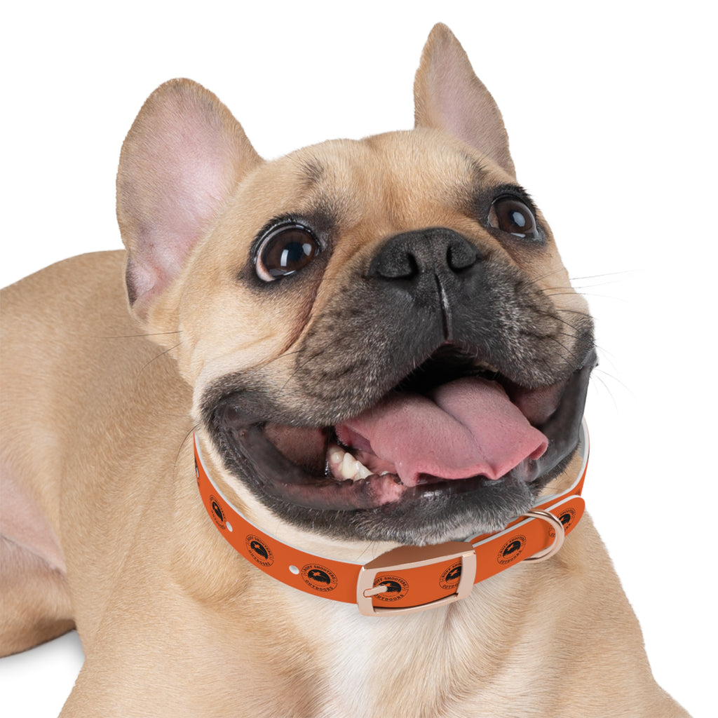 Ruff Shooters Pheasant Logo Dog Collar — Orange Outdoor Adventure Pet Collar