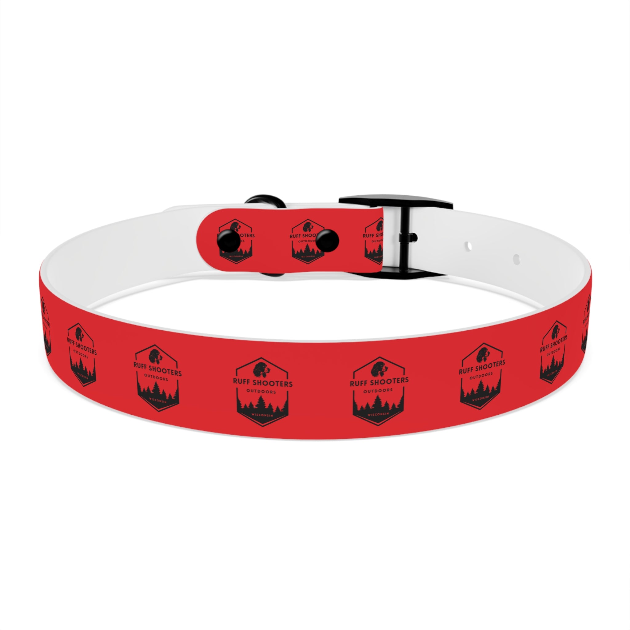 Ruff Shooters Logo Dog Collar — Red Outdoor Adventure Pet Collar
