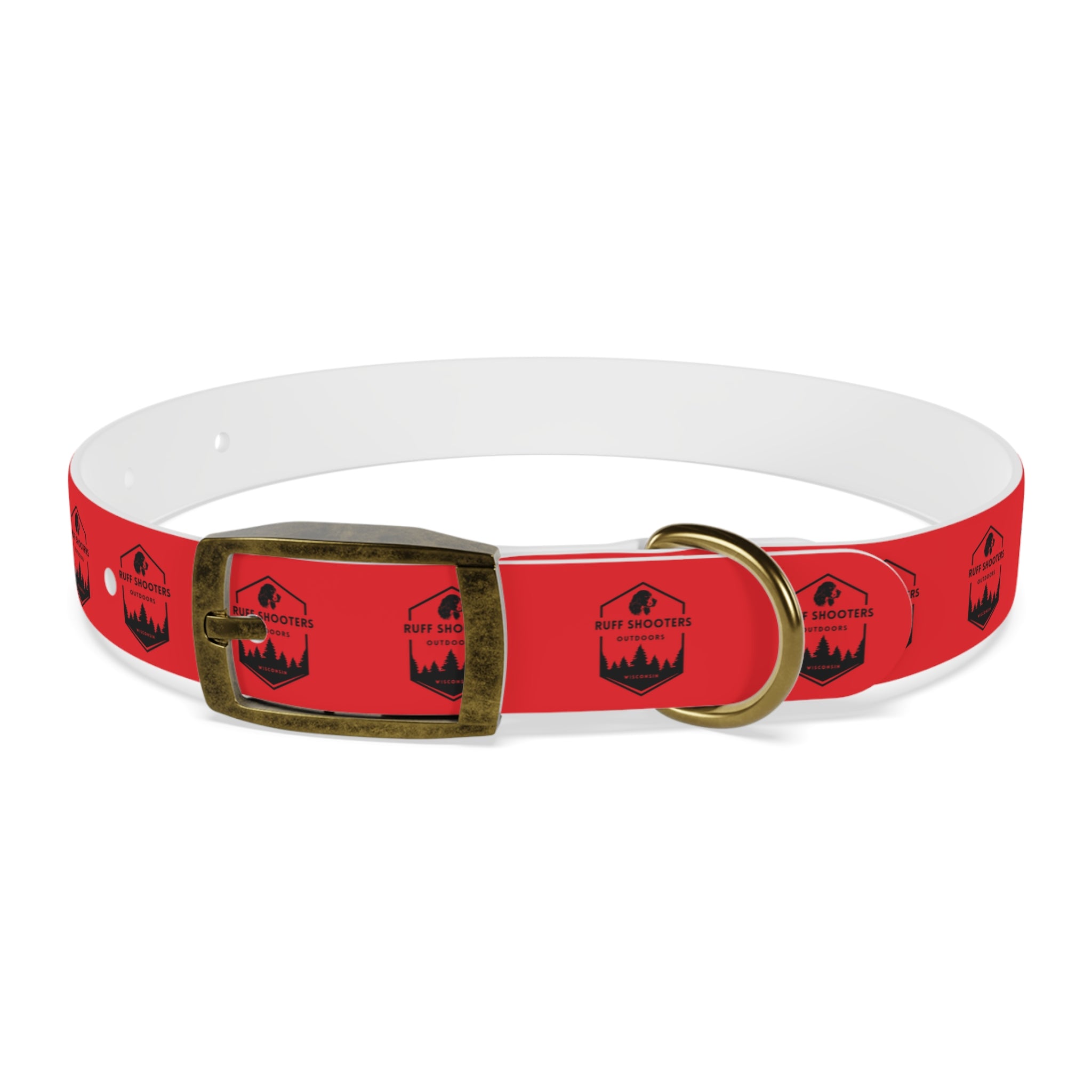 Ruff Shooters Logo Dog Collar — Red Outdoor Adventure Pet Collar