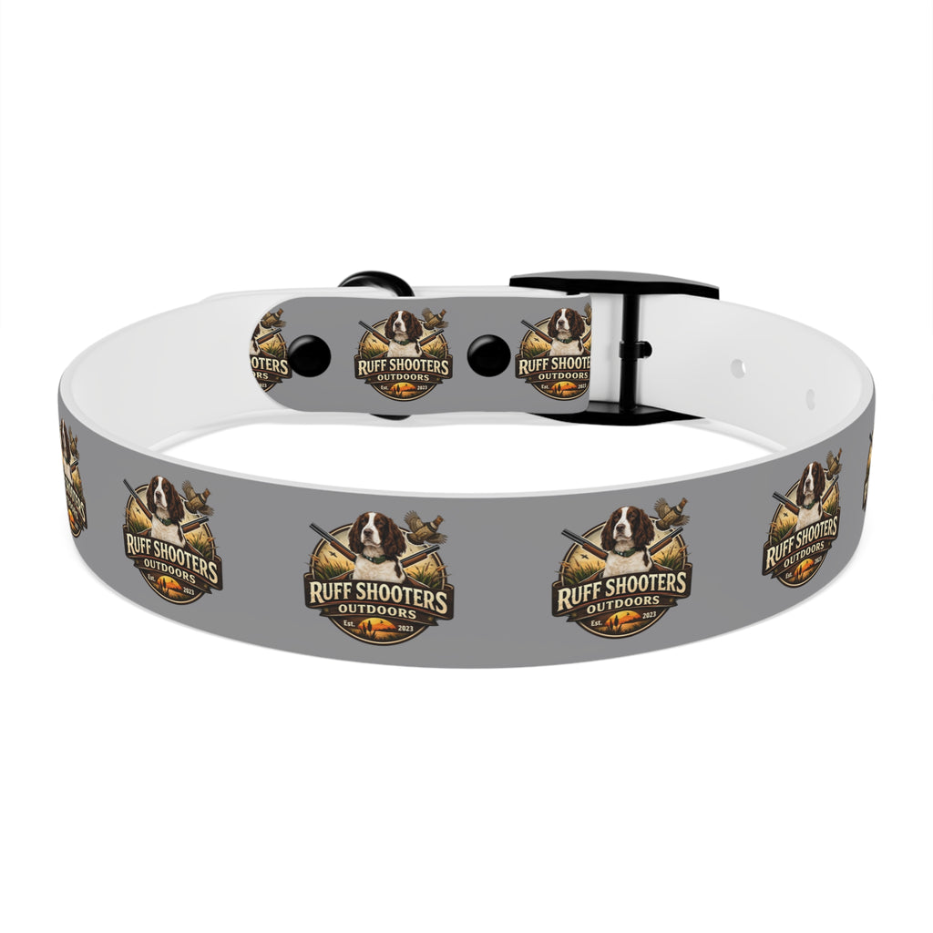Ruff Shooters Grouse Logo Dog Collar —Grey Outdoor Adventure Pet Collar