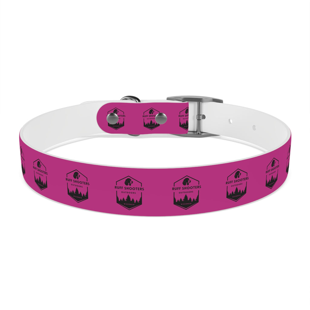 Ruff Shooters Logo Dog Collar — Pink Outdoor Adventure Pet Collar