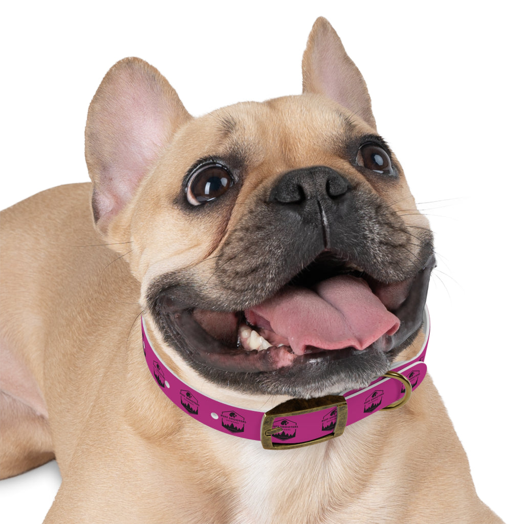 Ruff Shooters Logo Dog Collar — Pink Outdoor Adventure Pet Collar