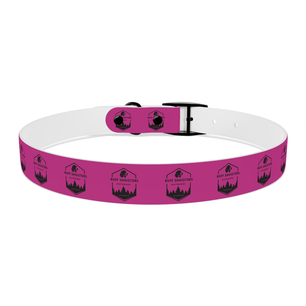 Ruff Shooters Logo Dog Collar — Pink Outdoor Adventure Pet Collar