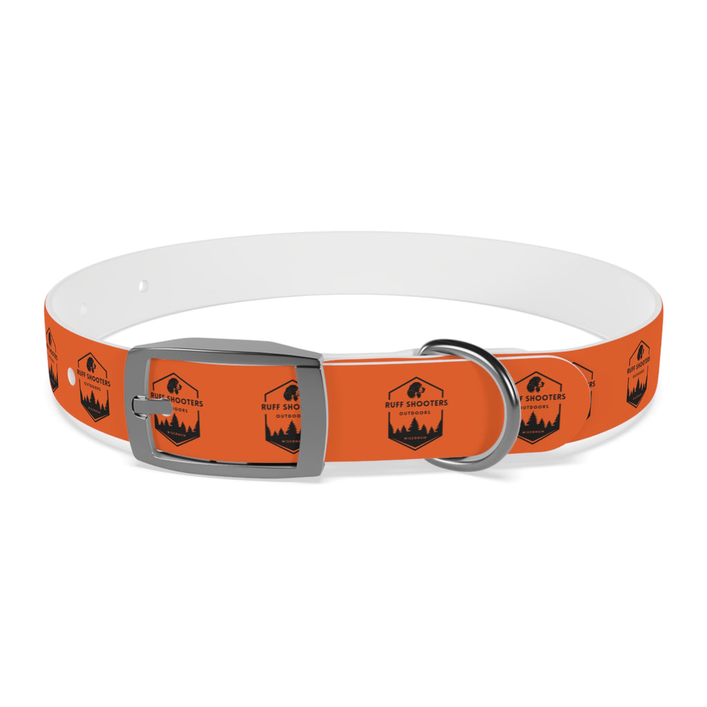 Ruff Shooters Logo Dog Collar — Orange Outdoor Adventure Pet Collar