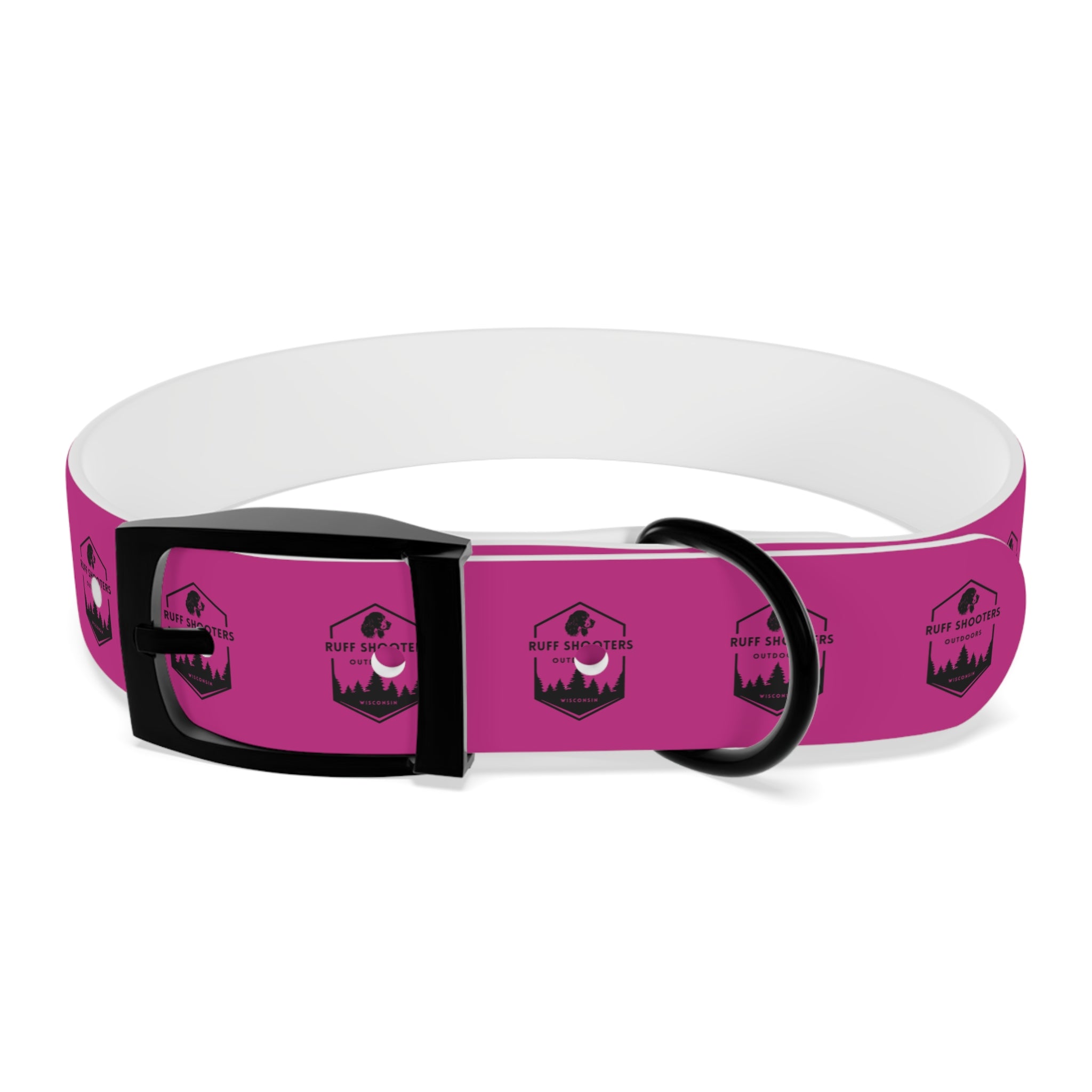 Ruff Shooters Logo Dog Collar — Pink Outdoor Adventure Pet Collar