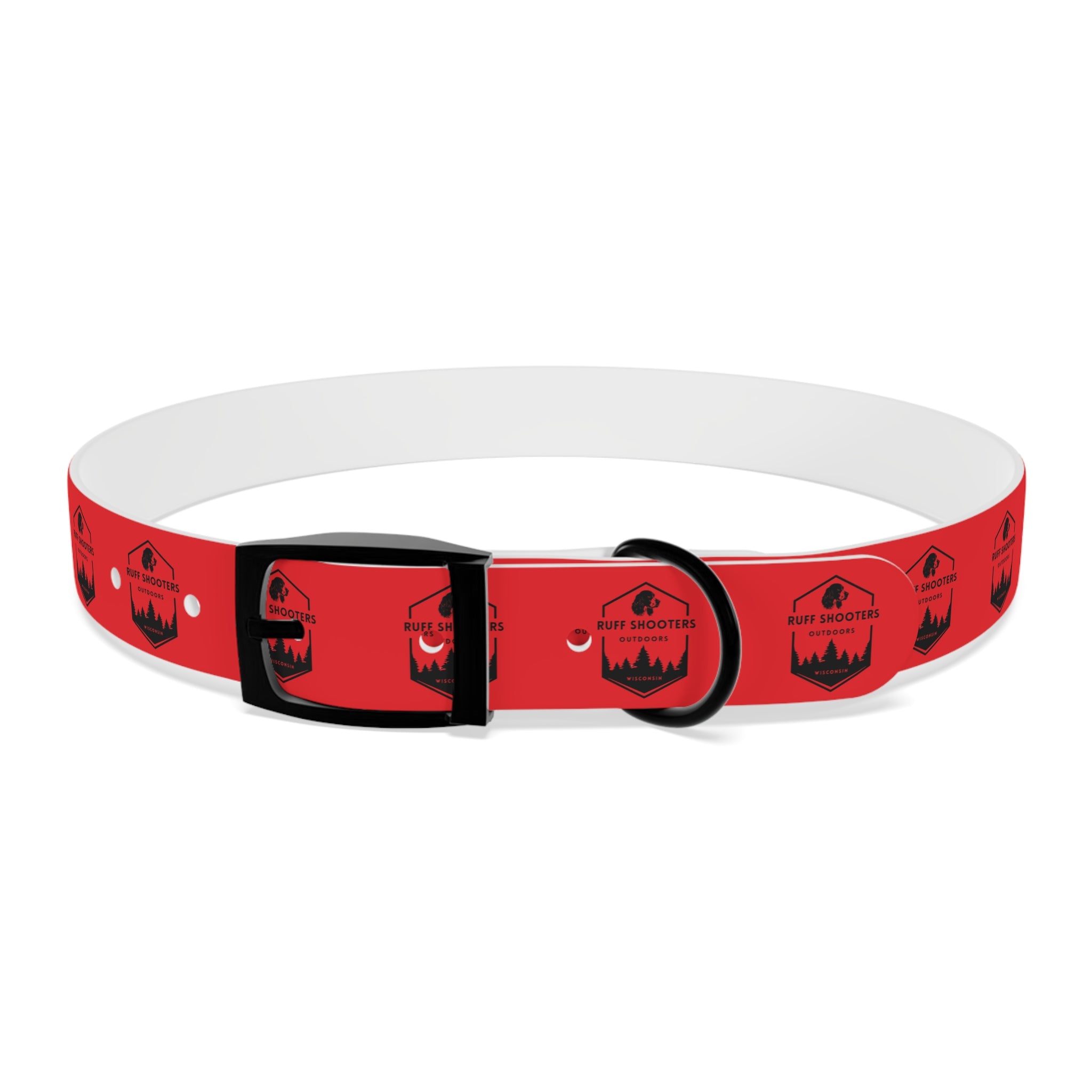 Ruff Shooters Logo Dog Collar — Red Outdoor Adventure Pet Collar