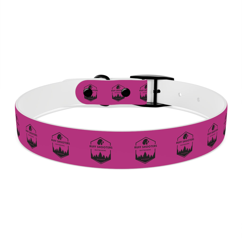 Ruff Shooters Logo Dog Collar — Pink Outdoor Adventure Pet Collar