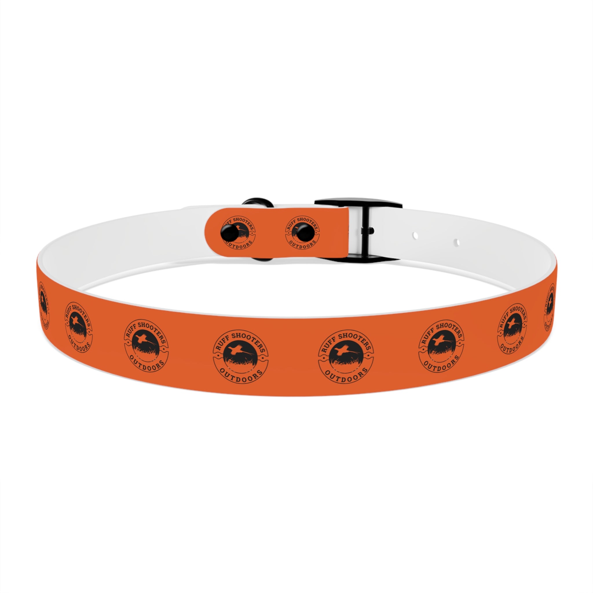 Ruff Shooters Pheasant Logo Dog Collar — Orange Outdoor Adventure Pet Collar